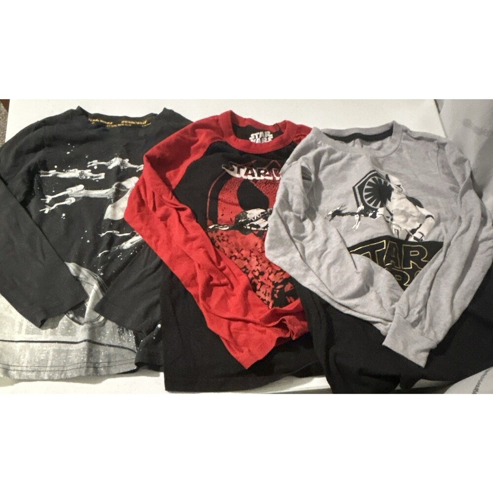 Star Wars Boys Long Sleeve Shirts Pack Of 3: Size M